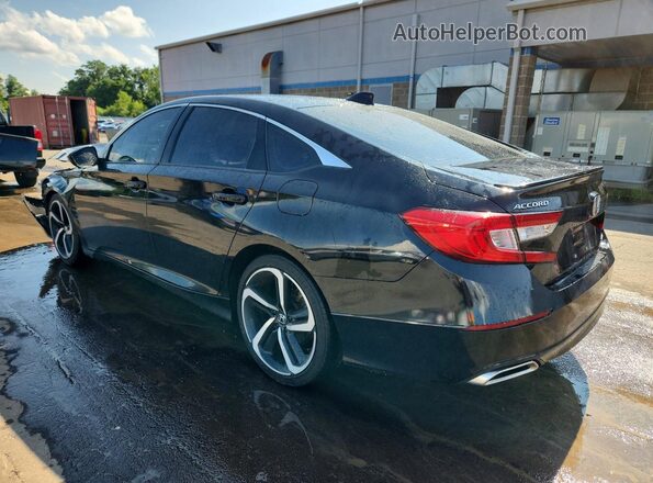1HGCV1F39MA102808 2021 HONDA ACCORD Black Trasero izquierdo