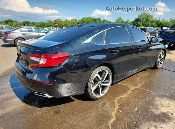 1HGCV1F39MA102808 2021 HONDA ACCORD Black Trasero derecho