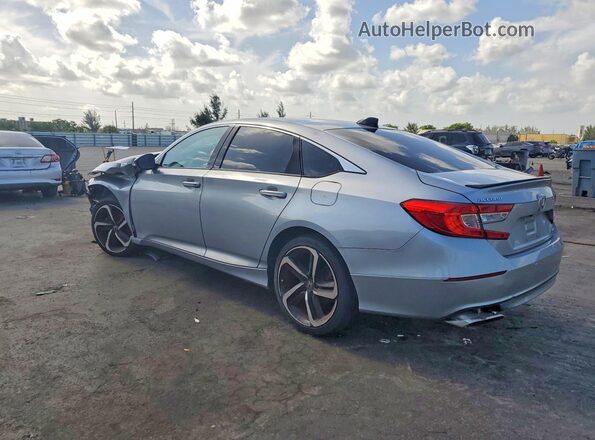 1HGCV1F39MA106552 2021 HONDA ACCORD Silver Задня ліва чверть