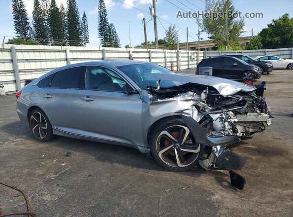 1HGCV1F39MA106552 2021 HONDA ACCORD Silver Передня права чверть