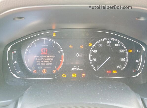 1HGCV1F39MA106552 2021 HONDA ACCORD Silver Вид щитка приладів