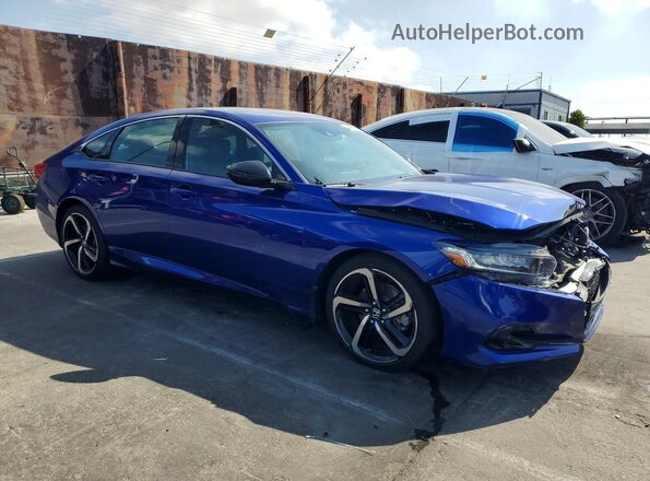 1HGCV1F39NA079967 2022 HONDA ACCORD Blue Przód prawy