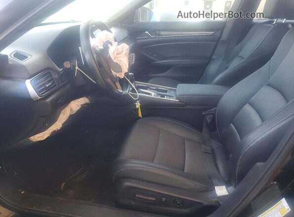 1HGCV1F39NA110084 2022 HONDA ACCORD Black Widok wnętrza z przodu