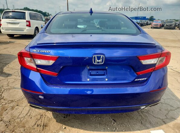 1HGCV1F3XJA014894 2018 HONDA ACCORD Blue Widok z tyłu