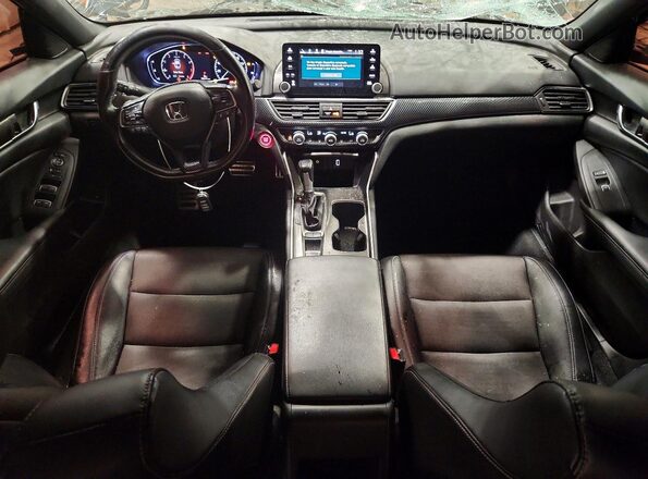 1HGCV1F3XJA148613 2018 HONDA ACCORD Black Dashboard view