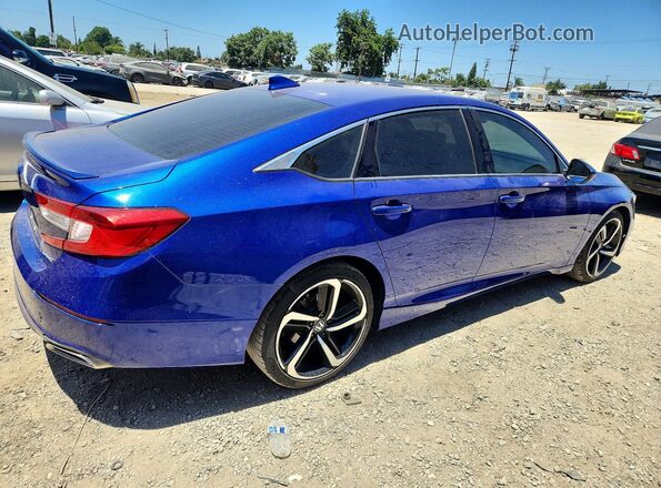 1HGCV1F3XJA179926 2018 HONDA ACCORD Blue Trasero derecho