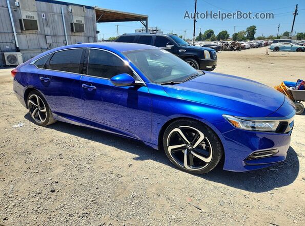1HGCV1F3XJA179926 2018 HONDA ACCORD Blue Delantero derecho
