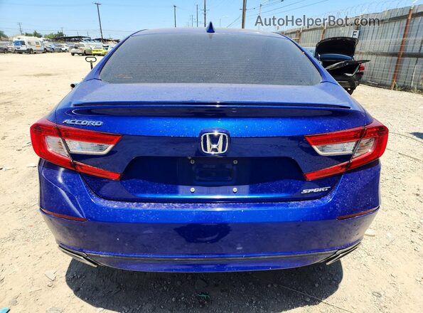 1HGCV1F3XJA179926 2018 HONDA ACCORD Blue Vista trasera