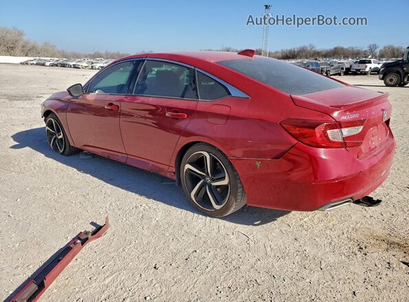 1HGCV1F3XJA190246 2018 HONDA ACCORD Red უკანა მარცხენა