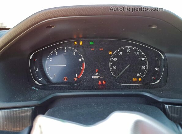 1HGCV1F3XJA190246 2018 HONDA ACCORD Red ხელსაწყოთა პანელის ხედი