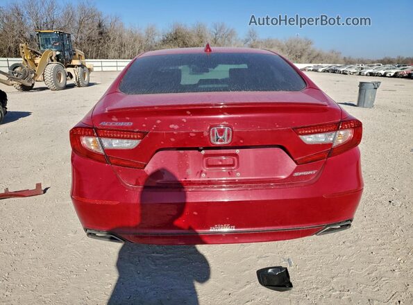 1HGCV1F3XJA190246 2018 HONDA ACCORD Red უკანა ხედი