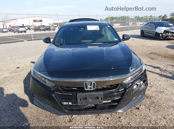 1HGCV1F3XJA225688 2018 HONDA ACCORD Black ხელსაწყოთა პანელის ხედი