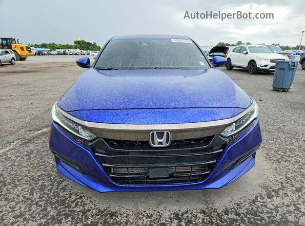 1HGCV1F3XKA008434 2019 HONDA ACCORD Blue Widok z przodu