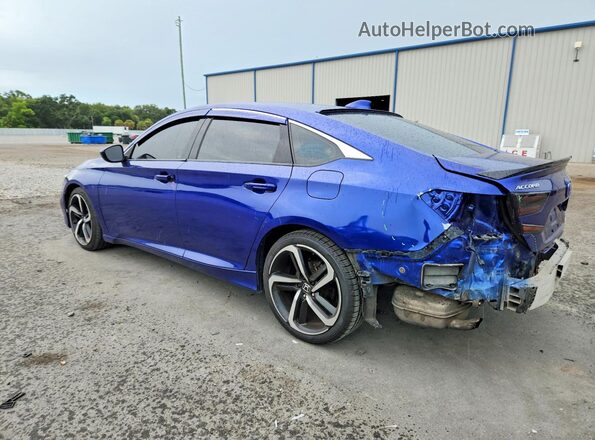 1HGCV1F3XKA008434 2019 HONDA ACCORD Blue Tył lewy