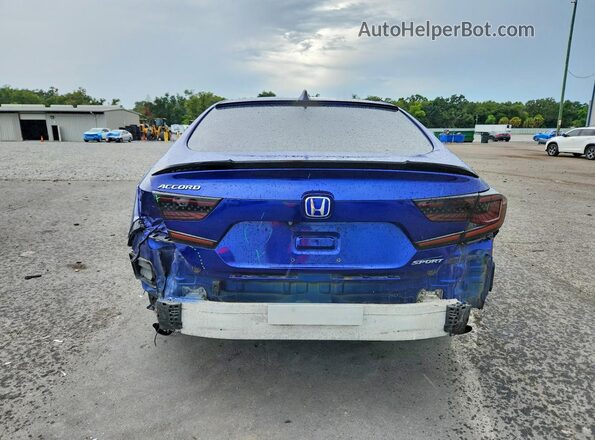 1HGCV1F3XKA008434 2019 HONDA ACCORD Blue Widok z tyłu