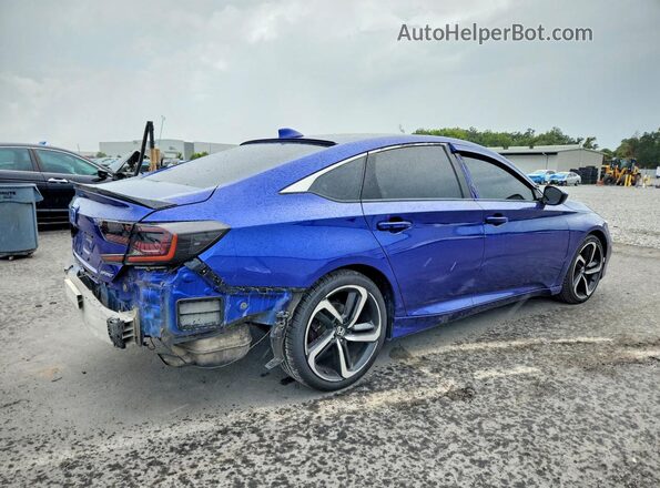 1HGCV1F3XKA008434 2019 HONDA ACCORD Blue Tył prawy