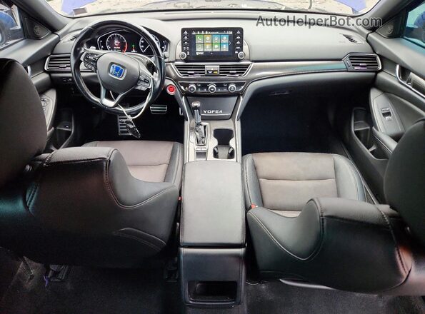 1HGCV1F3XKA008434 2019 HONDA ACCORD Blue Widok deski rozdzielczej