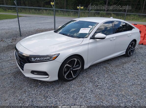 1HGCV1F3XKA014394 2019 HONDA ACCORD White Передня ліва чверть