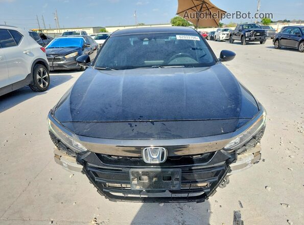 1HGCV1F3XKA023659 2019 HONDA ACCORD Черный Вид спереди