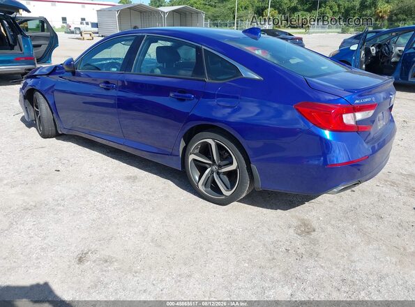1HGCV1F3XKA044544 2019 HONDA ACCORD Dark Blue Trasero izquierdo