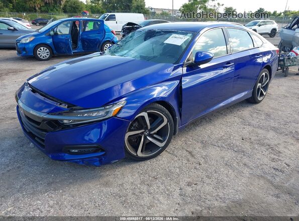 1HGCV1F3XKA044544 2019 HONDA ACCORD Dark Blue Vista tres cuartos delantera izquierda