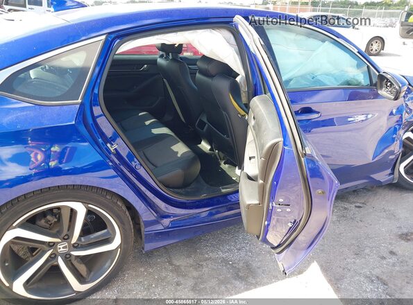 1HGCV1F3XKA044544 2019 HONDA ACCORD Dark Blue Vista de la etiqueta del VIN