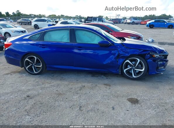 1HGCV1F3XKA044544 2019 HONDA ACCORD Dark Blue Vista del cuadro de instrumentos