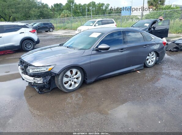 1HGCV1F3XKA063210 2019 HONDA ACCORD Gray წინა მარცხენა ხედი სამი მეოთხედიდან