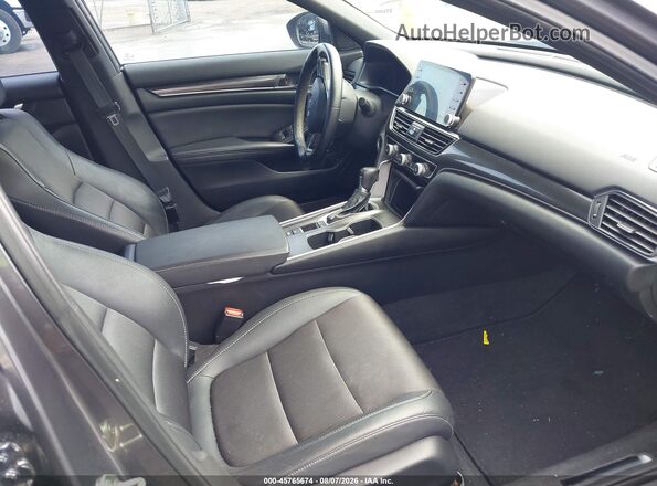 1HGCV1F3XKA063210 2019 HONDA ACCORD Gray წინა სალონის ხედი