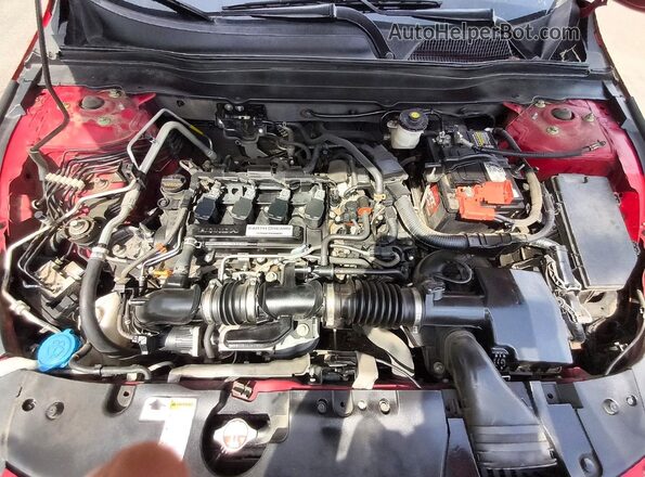 1HGCV1F3XKA072117 2019 HONDA ACCORD Red Vista interior trasera