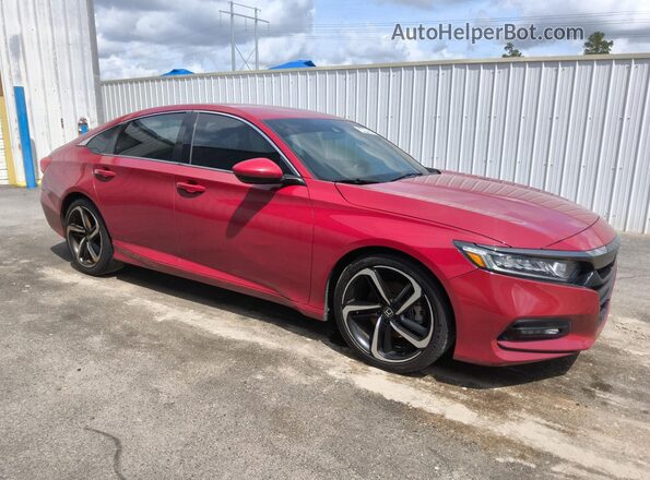 1HGCV1F3XKA072117 2019 HONDA ACCORD Red 