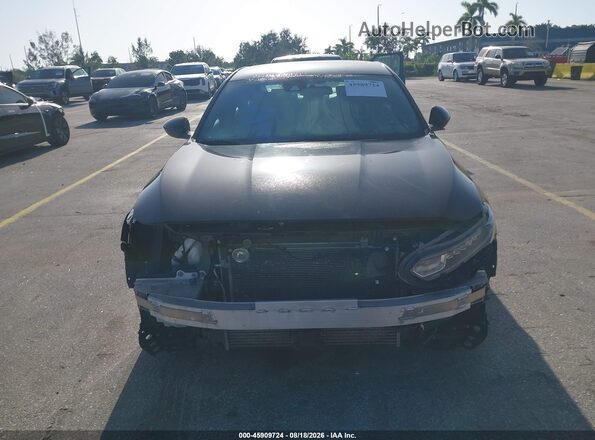 1HGCV1F3XKA074577 2019 HONDA ACCORD Черный Вид задней части салона