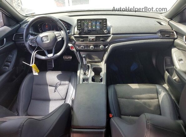 1HGCV1F3XKA103334 2019 HONDA ACCORD Черный Вид панели приборов