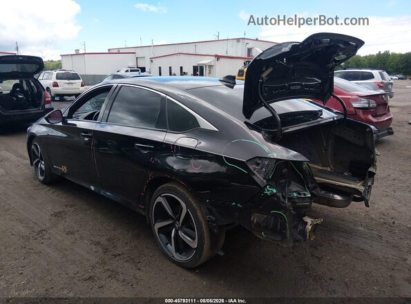 1HGCV1F3XKA103382 2019 HONDA ACCORD Black Rear left