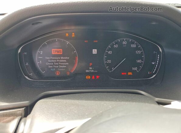 1HGCV1F3XLA102587 2020 HONDA ACCORD Белый Вид щитка приборов
