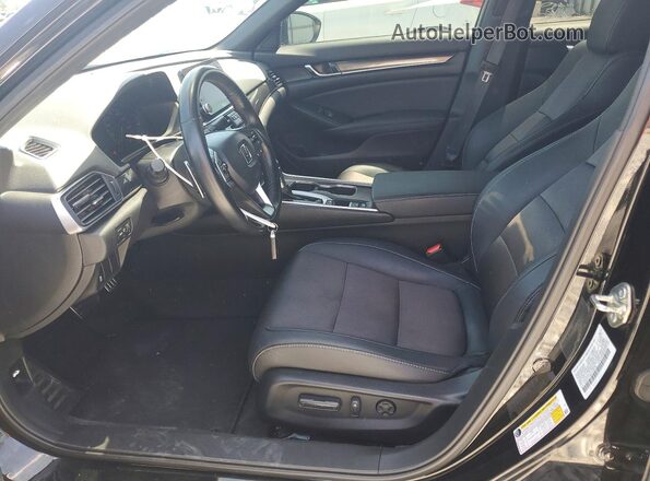 1HGCV1F3XLA139736 2020 HONDA ACCORD Черный Вид салона спереди