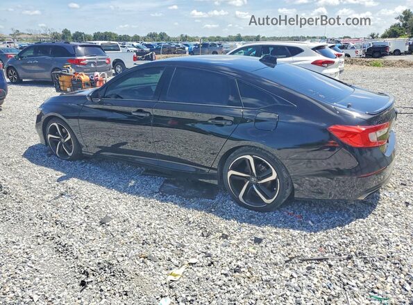 1HGCV1F3XLA139736 2020 HONDA ACCORD Черный Задняя левая четверть