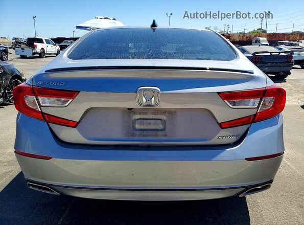1HGCV1F3XMA072329 2021 HONDA ACCORD Silver Rear view