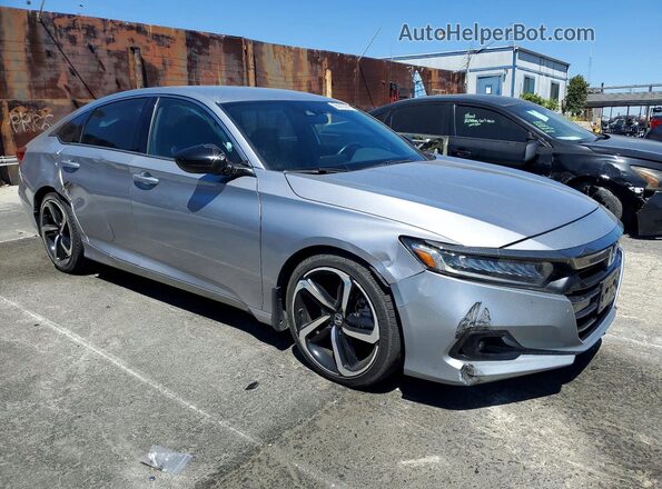 1HGCV1F3XMA072329 2021 HONDA ACCORD Silver Front right