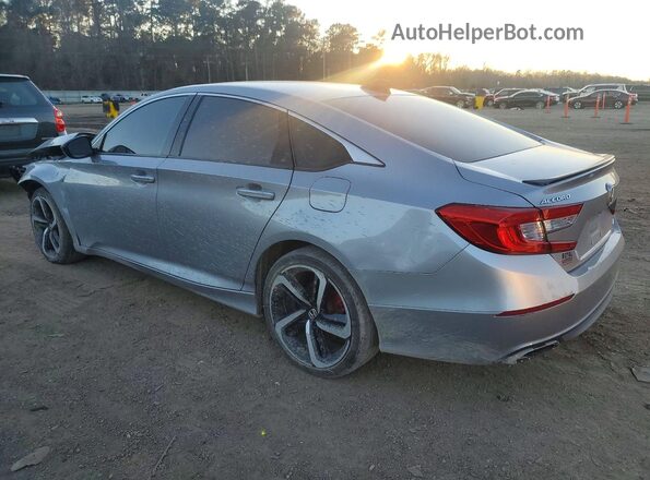 1HGCV1F3XMA078289 2021 HONDA ACCORD Silver Trasero izquierdo