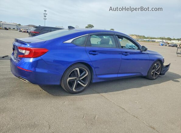1HGCV1F3XMA087669 2021 HONDA ACCORD Blue Հետևի աջ