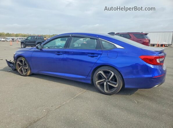 1HGCV1F3XMA087669 2021 HONDA ACCORD Blue Հետևի ձախ