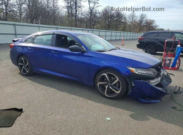 1HGCV1F3XMA087669 2021 HONDA ACCORD Blue Առջևի աջ
