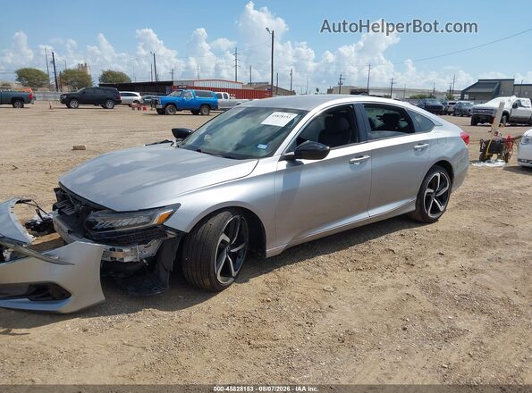 1HGCV1F3XMA098655 2021 HONDA ACCORD Silver Przód lewy