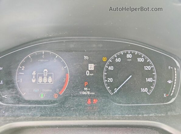 1HGCV1F3XMA103353 2021 HONDA ACCORD Silver Սարքավորումների վահանակի տեսք