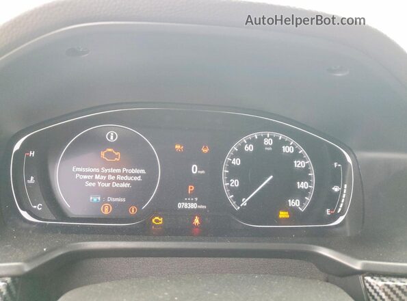 1HGCV1F3XNA080786 2022 HONDA ACCORD White Вид щитка приладів