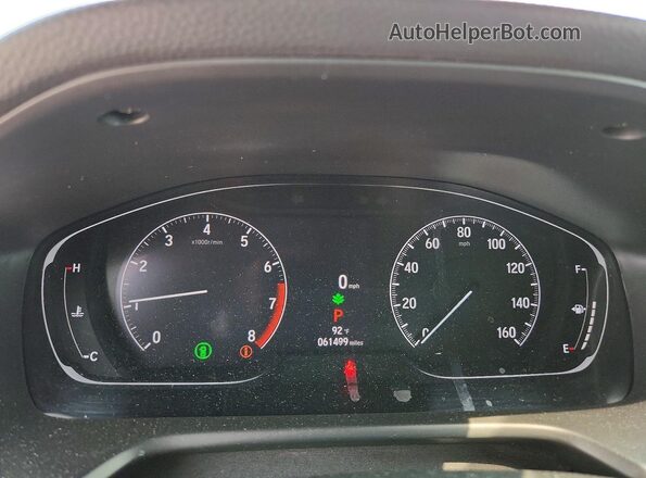 1HGCV1F3XNA086765 2022 HONDA ACCORD Gray Вид щитка приладів