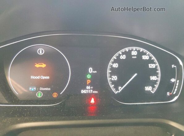 1HGCV1F3XNA099466 2022 HONDA ACCORD Gray Вид щитка приладів