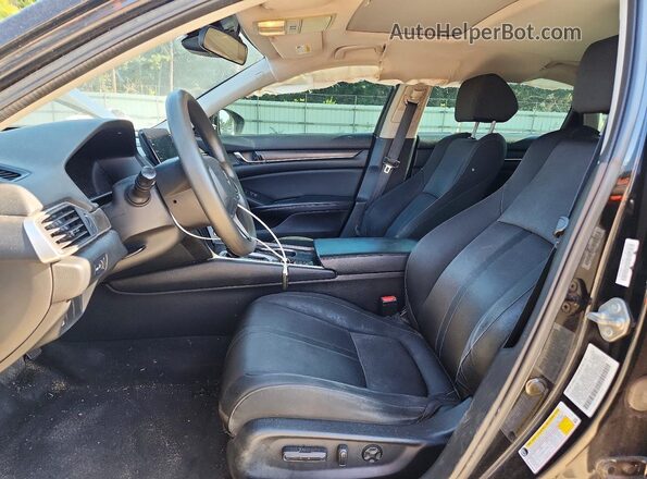 1HGCV1F40JA011415 2018 HONDA ACCORD Black წინა სალონის ხედი