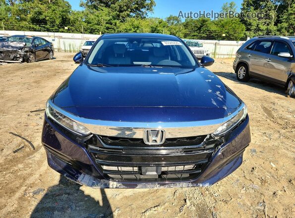 1HGCV1F40KA019032 2019 HONDA ACCORD Blue Вид спереду